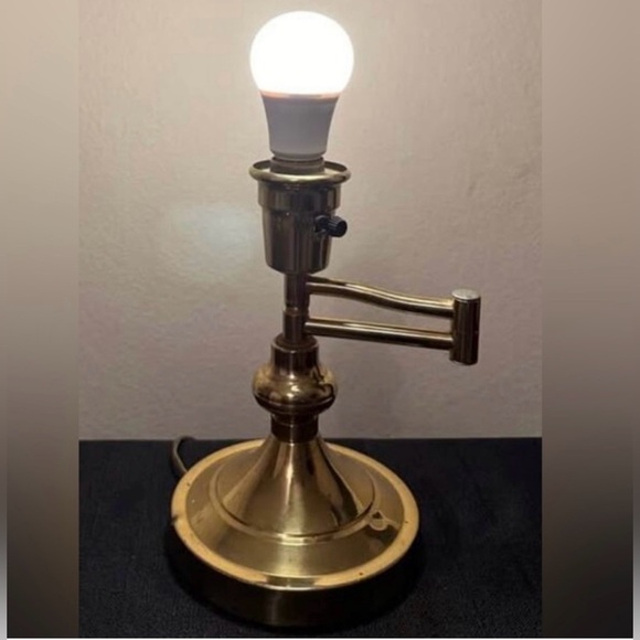 Vintage Other - Vintage Underwriters Arm Brass Lamp  - 12” - 5’ chord Works great!